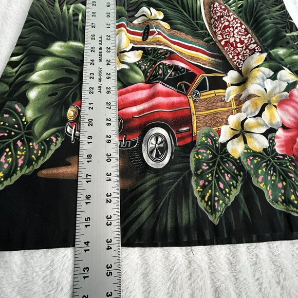 Shannon Marie Hawaii Women's Leafy Print Square Neck Mini Dress Black Large - Picture 8 of 8